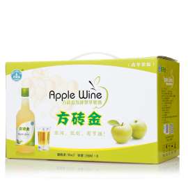 陕西特产发酵水果酒方砖金苹果酒绿色无添加8瓶礼盒装特价